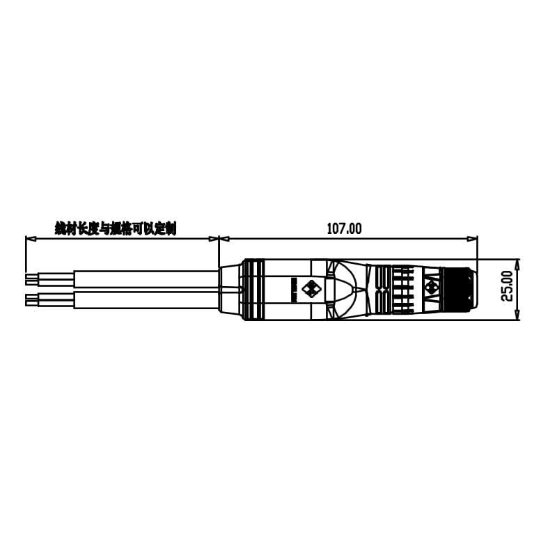 IP67 Y Type Waterproof Connectors Screw Customized Wires