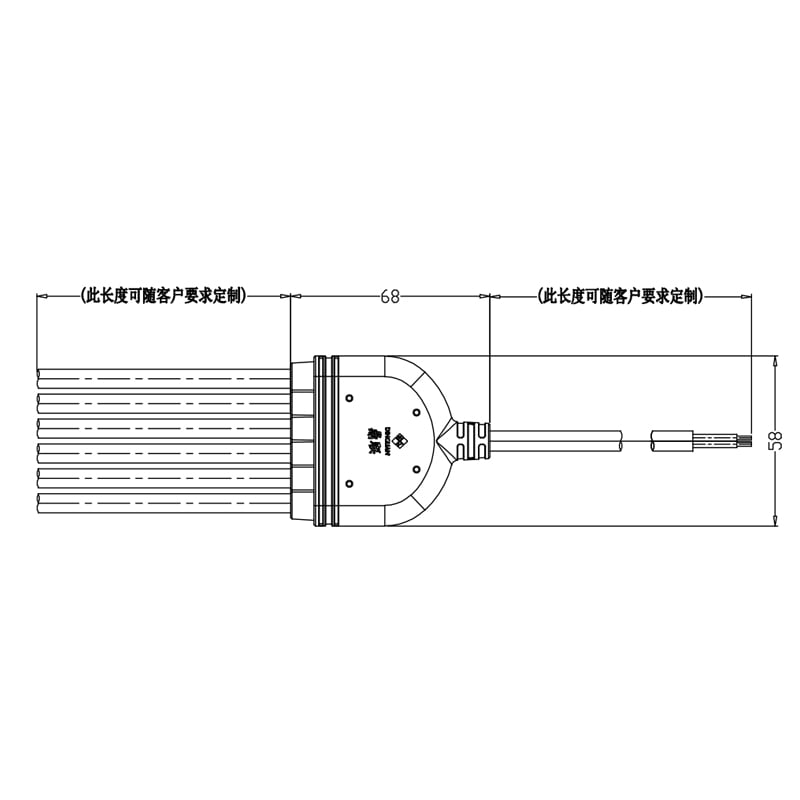 Y Type Waterproof Connectors 1 to 2 3 4 5 6 Customized Specification Cable
