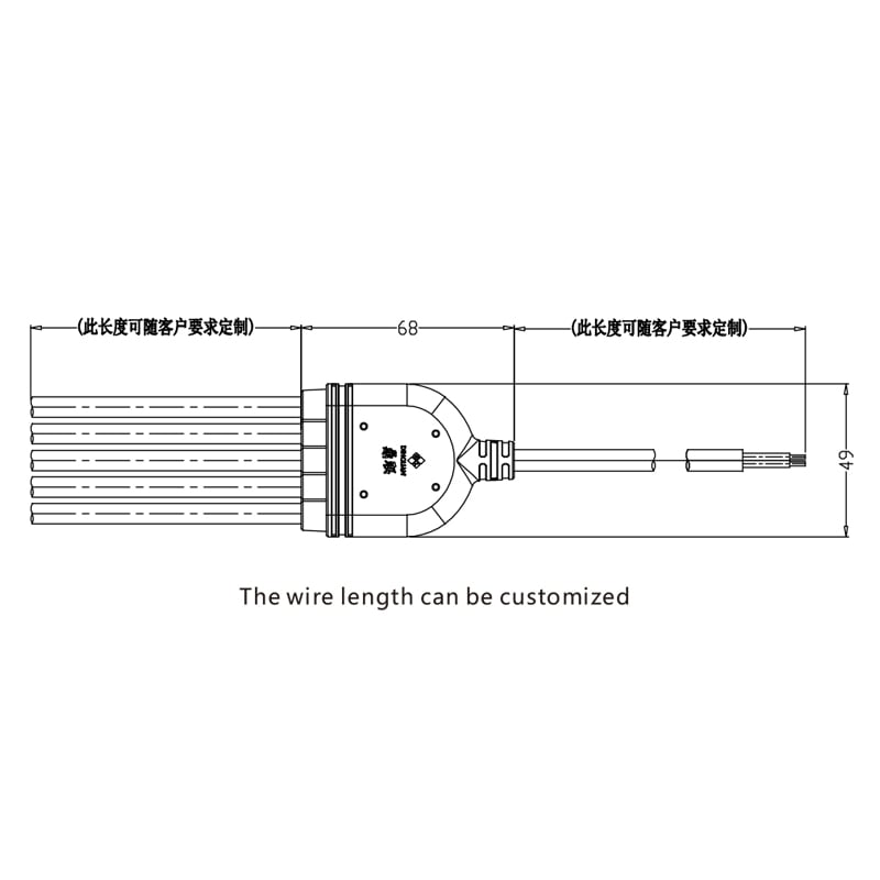 Customized Main Cable and Splittle Cables 1 to 4 Y Type Waterproof Connectors for LED Lightings