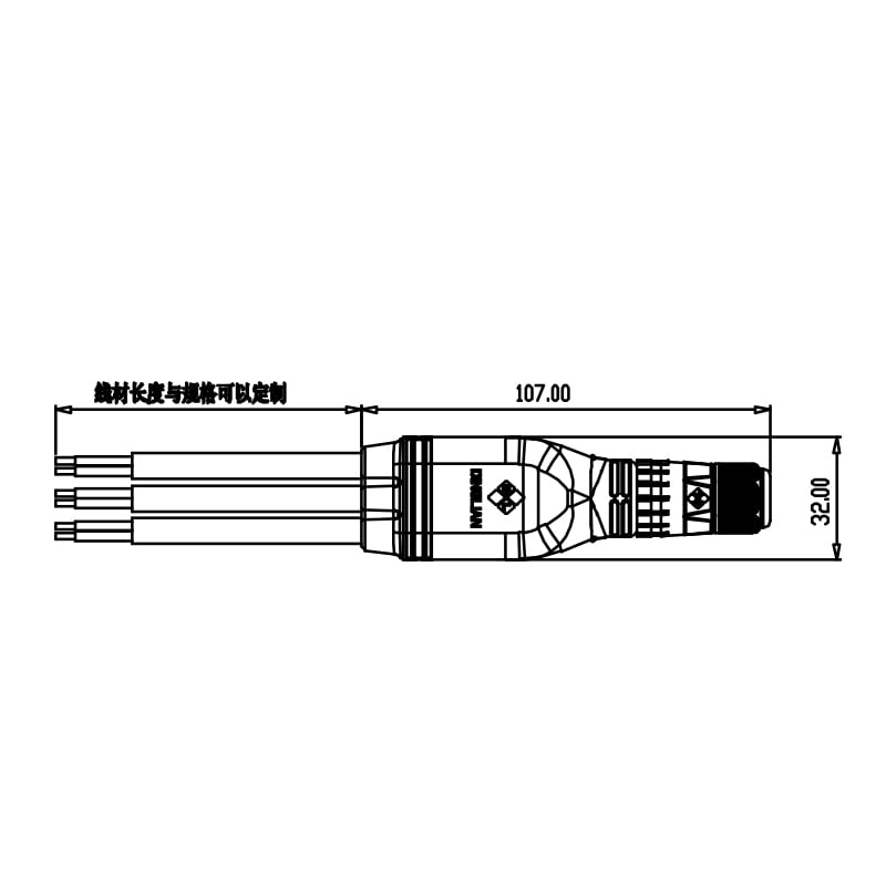 Assembled Waterproof Y Type Connectors Screw with Wires 1 to 3 Cables for Outdoor Lightings