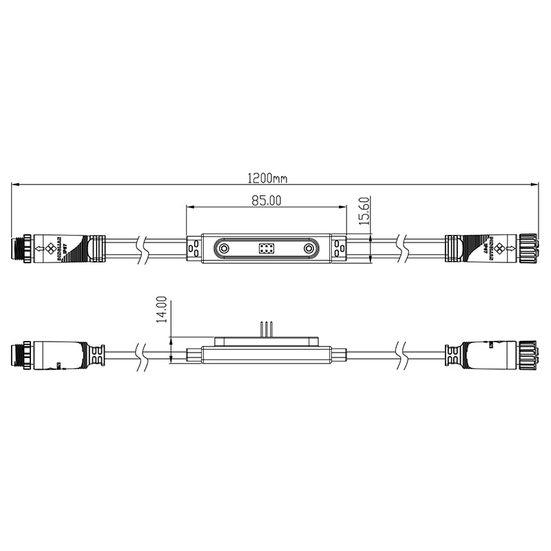 RGB Strip Lighting Wire And Wire End Buckle Series Waterproof Connectors for Wall Washer