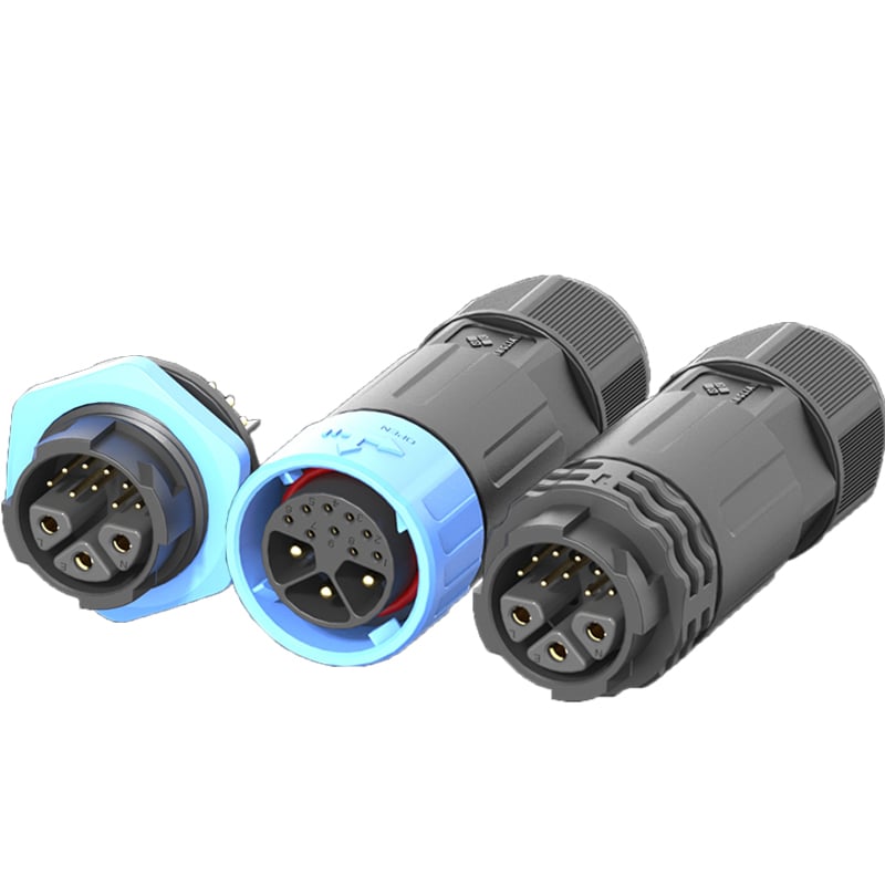 Push Lock M25 Positive Direction Connector 3+9 pin Assembled Waterproof Plug for LED