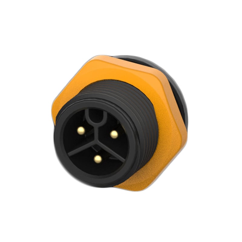 M20 Reverse Direction Waterproof Connectors 3pin Male to Female Plug Molding with Cable
