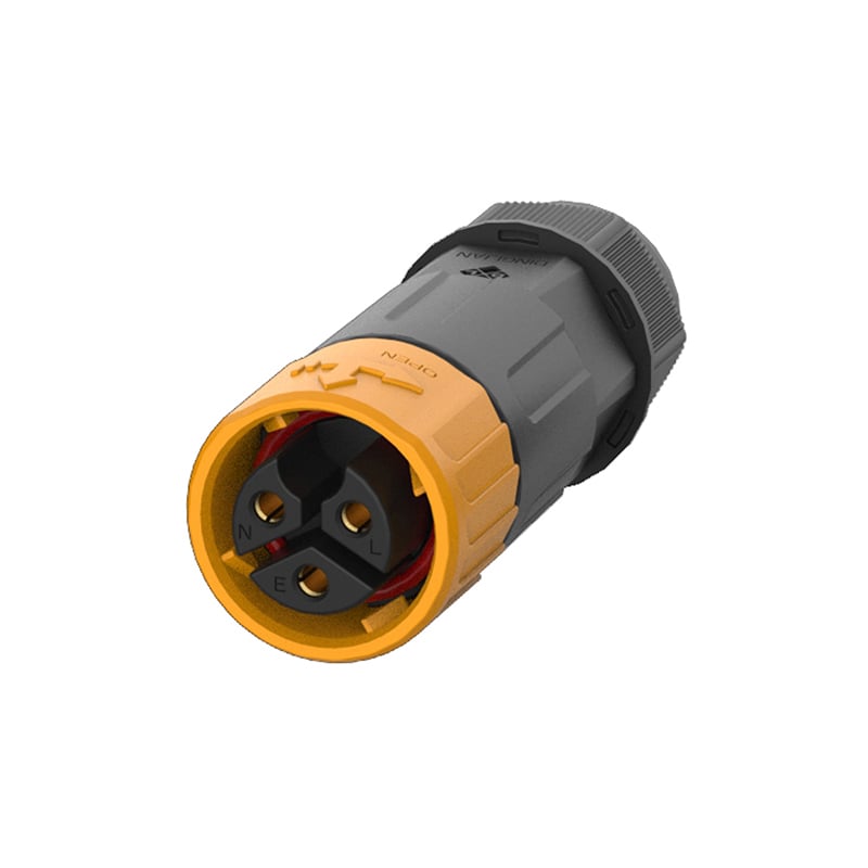 M16 Push Lock Waterproof Connectors Molding with Customized Rubber Cable
