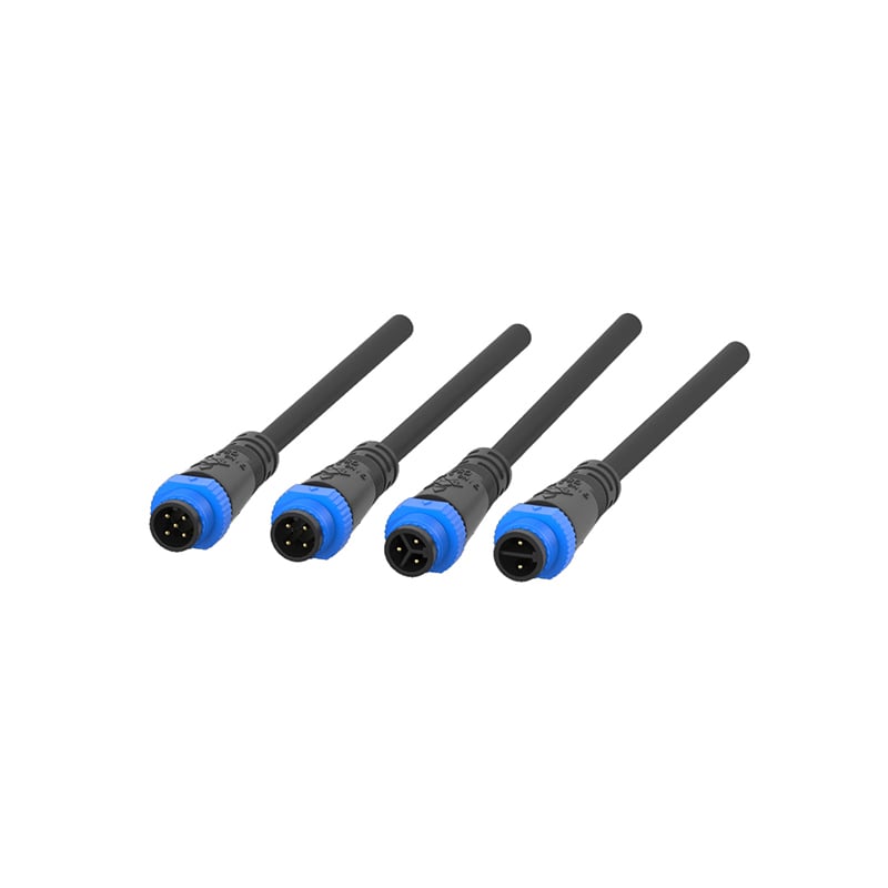 M15 Male and Female PVC Type Waterproof Connectors 10A Current for Outdoor Lightings