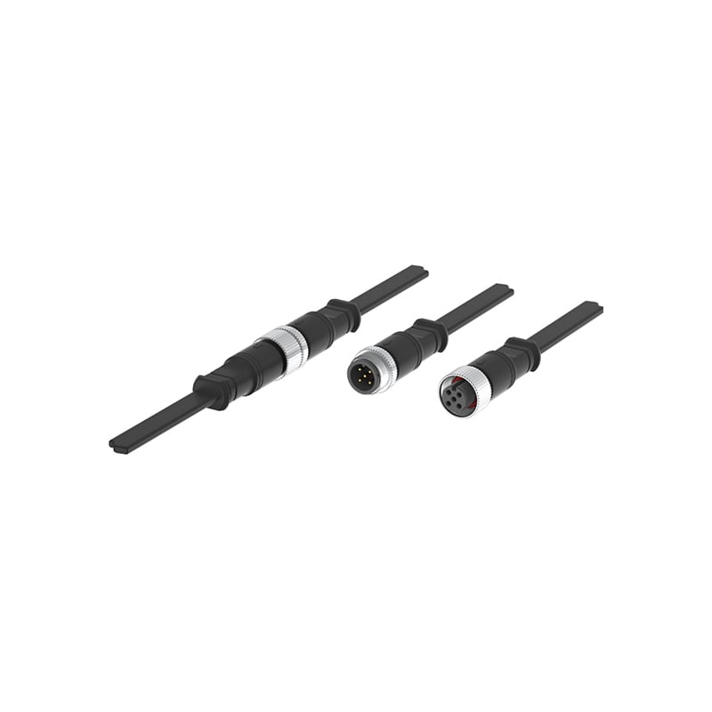 M16 Metal Type Male Plug with Flat Rubber Cable Waterproof Connectors