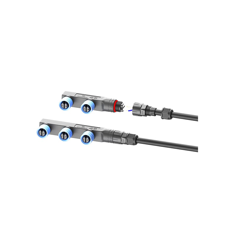 M15 F Type Waterproof Connectors for Modular Cable With Lock Screw Wiring Socket