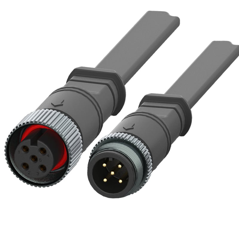 M16 Male to Female Metal Type 5Pin Waterproof Connectors for LED