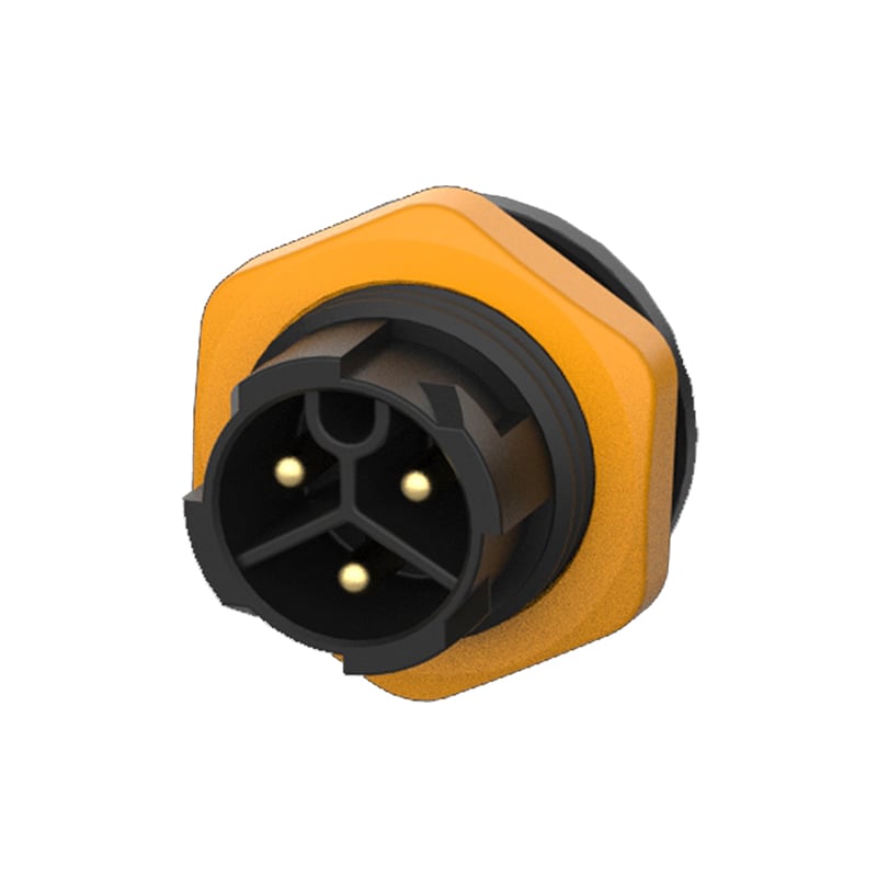 M20 Reverse Direction Push Lock Waterproof Connectors 3Pin Screw Pin Plug for Grow Lights