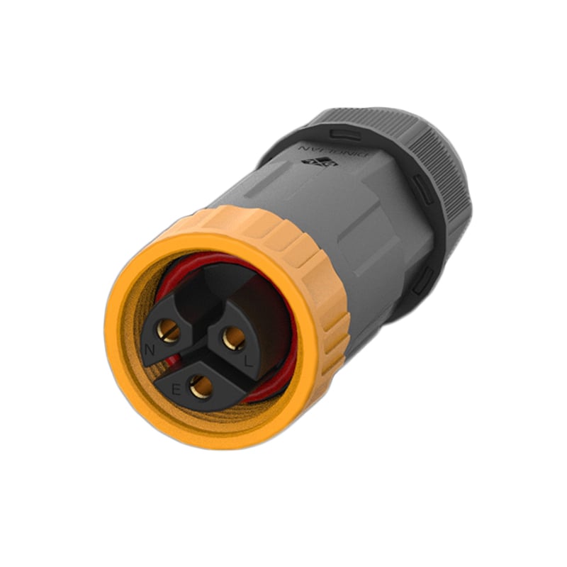 M20 Reverse Direction Waterproof Connectors 3pin Male to Female Plug Molding with Cable