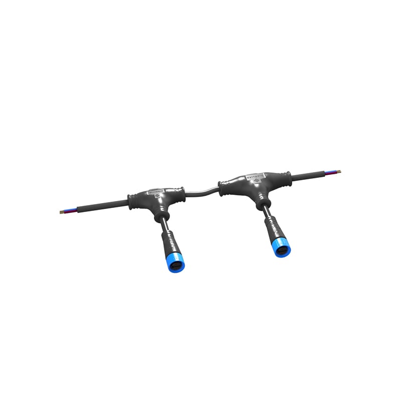 T01S-01 T Type Waterproof Connectors Molding with Customized Cable