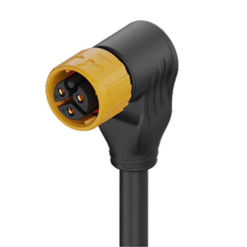 Waterproof Connector Push Lock M20 Right Angle Plug with Customized Cable