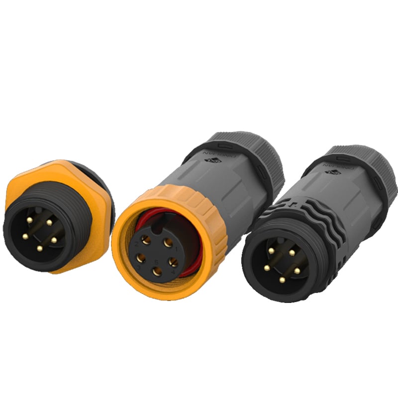 Wholesale Customize M16 Waterproof Connectors 5pin Male to Female Plug for Luminaires