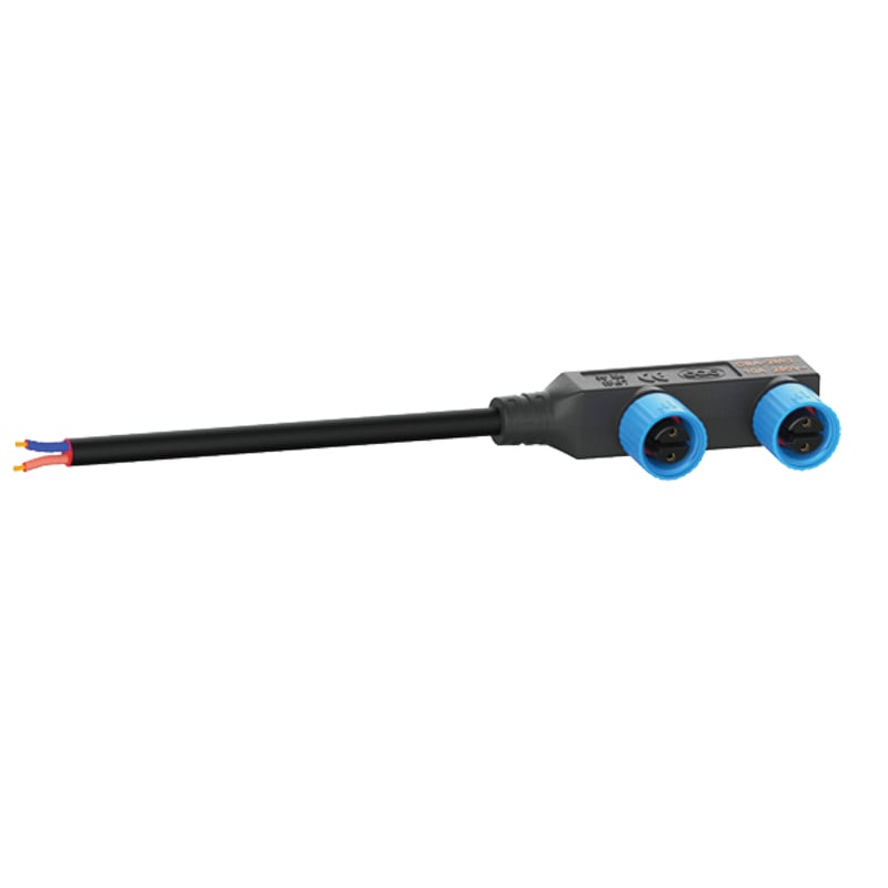 Waterproof M15 F Type Socket Tin The End Of The Module Wire Parallel Connection 1 to 2 Connectors for Outdoor Lightings