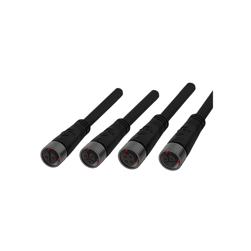 M12 Male and Female Metal Type Socket Outdoor Lighting Waterproof Connector