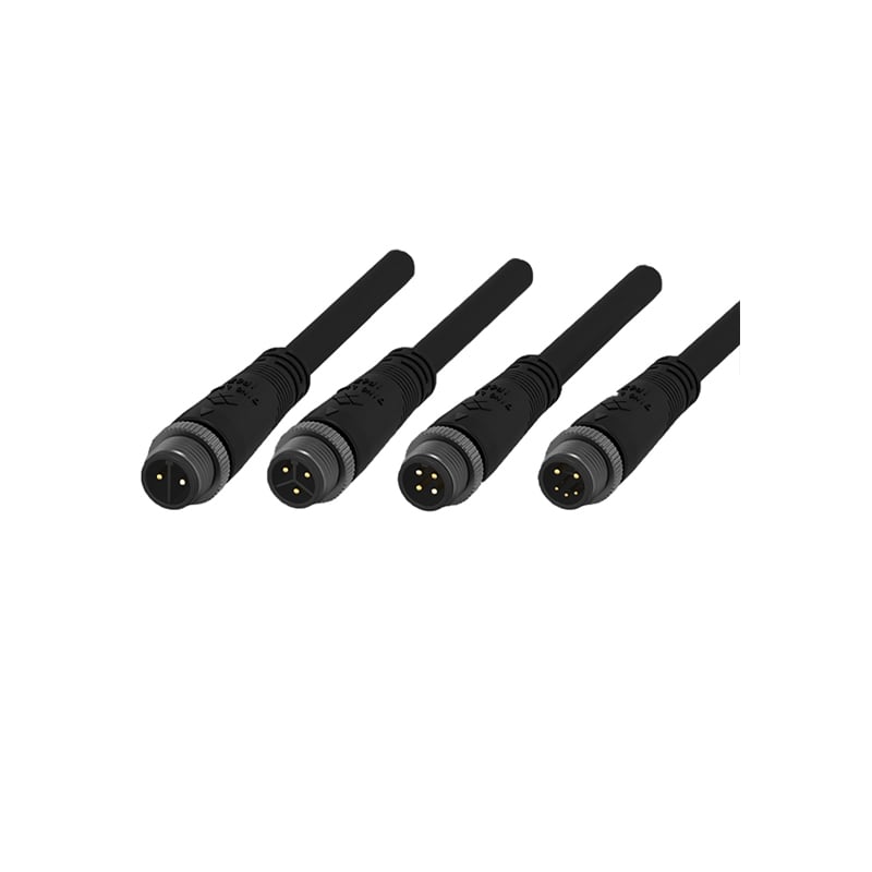 M12 Male and Female Metal Type Socket Outdoor Lighting Waterproof Connector