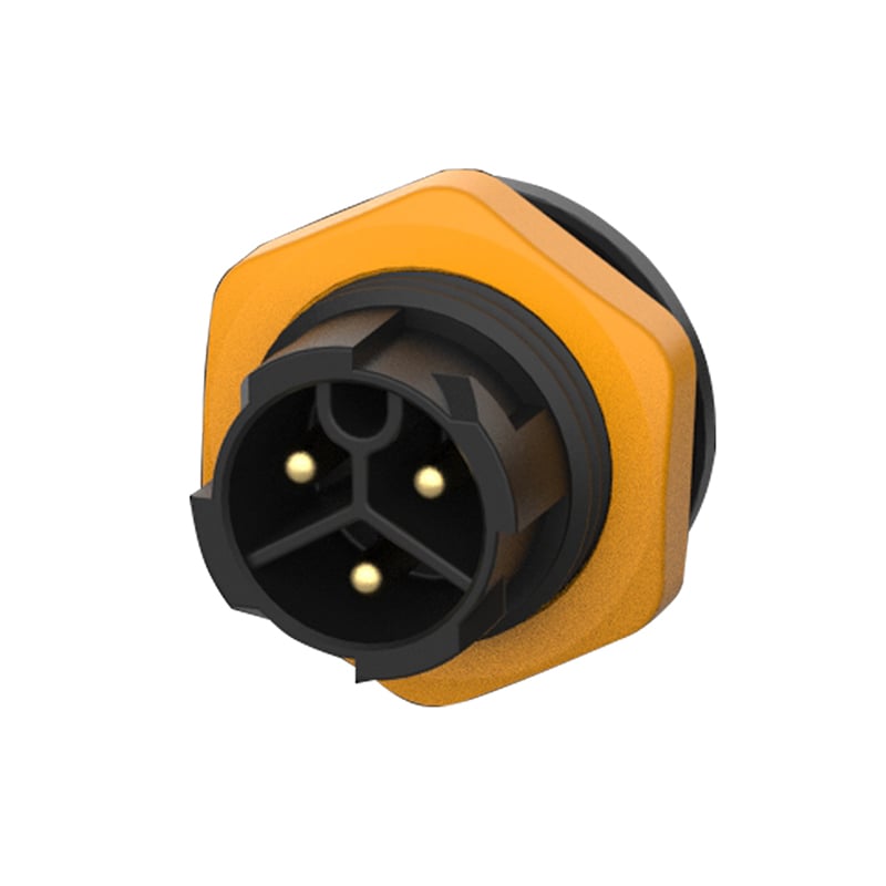 Push Lock M25 Reverse Direction 3Pin Connector Molding with Custimzed Cable