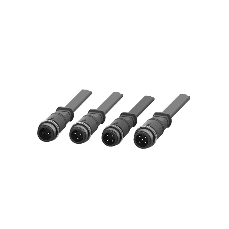 M16 Metal Type Male Plug with Flat Rubber Cable Waterproof Connectors