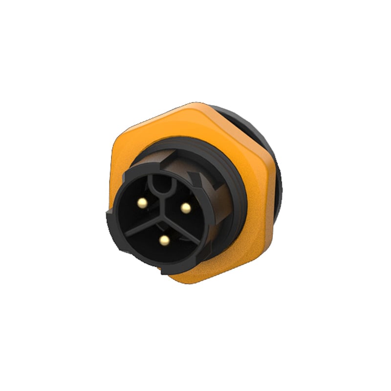M16 Push Lock Waterproof Connectors Molding with Customized Rubber Cable